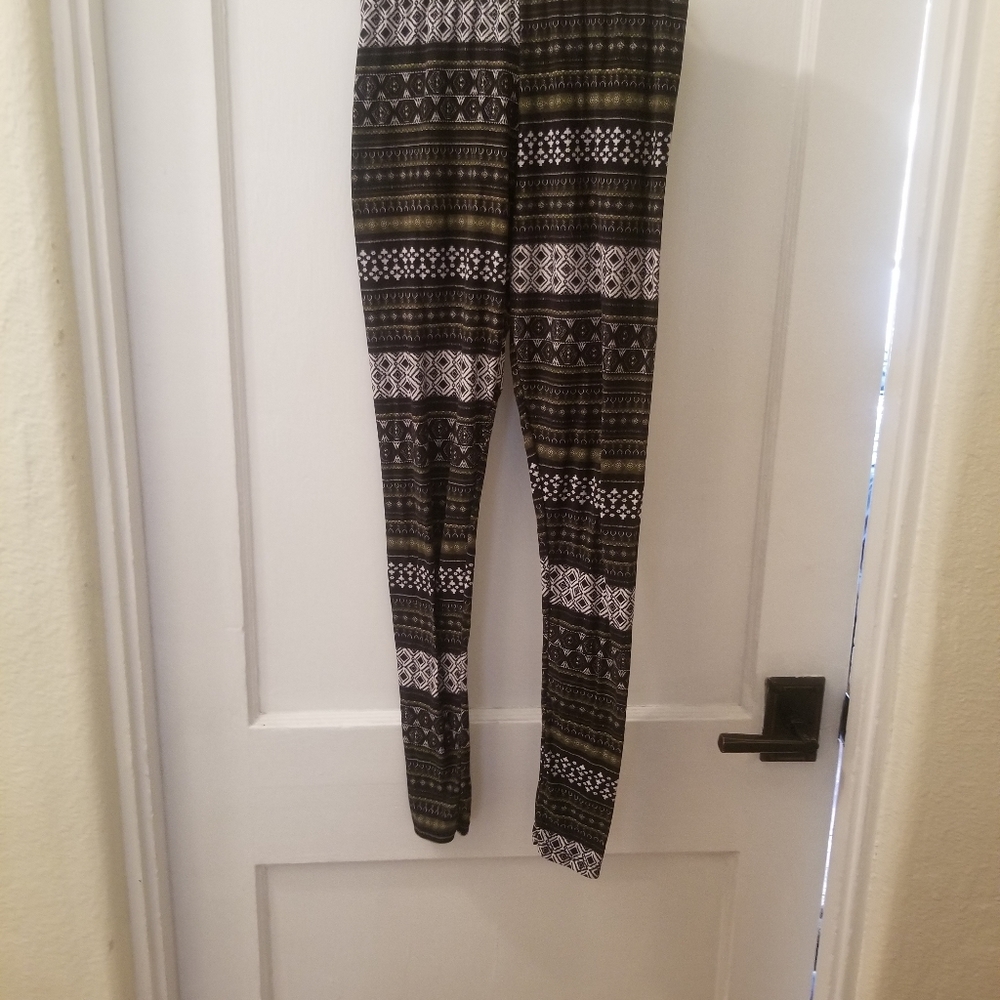 Gray and Black Leggings